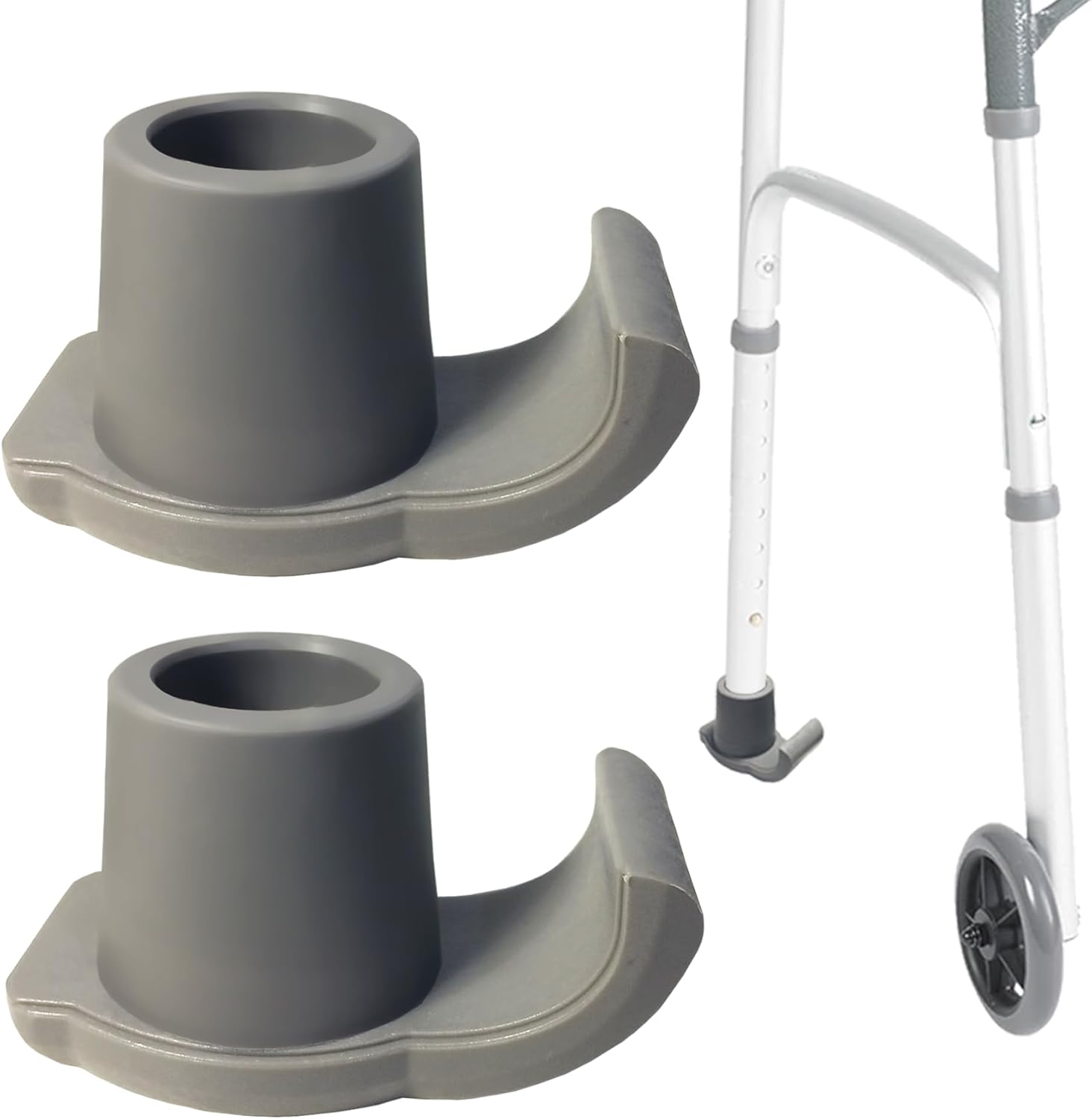 Walker Ski Glides, 1 Inch Tube Walker Glides for Folding Walker, Walker Slides