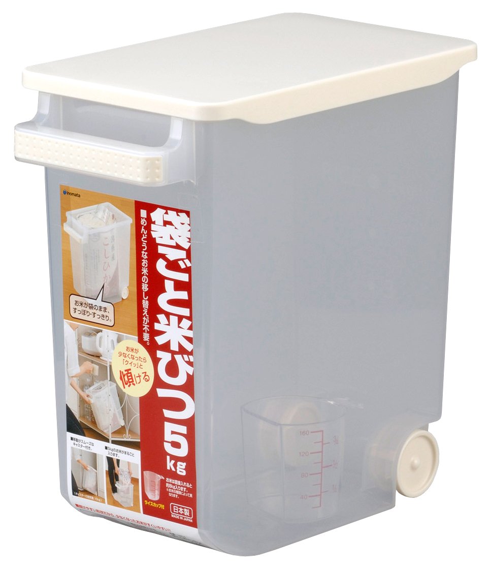 イノマタ化学 袋ごと米びつ 5Kg クリアの商品画像