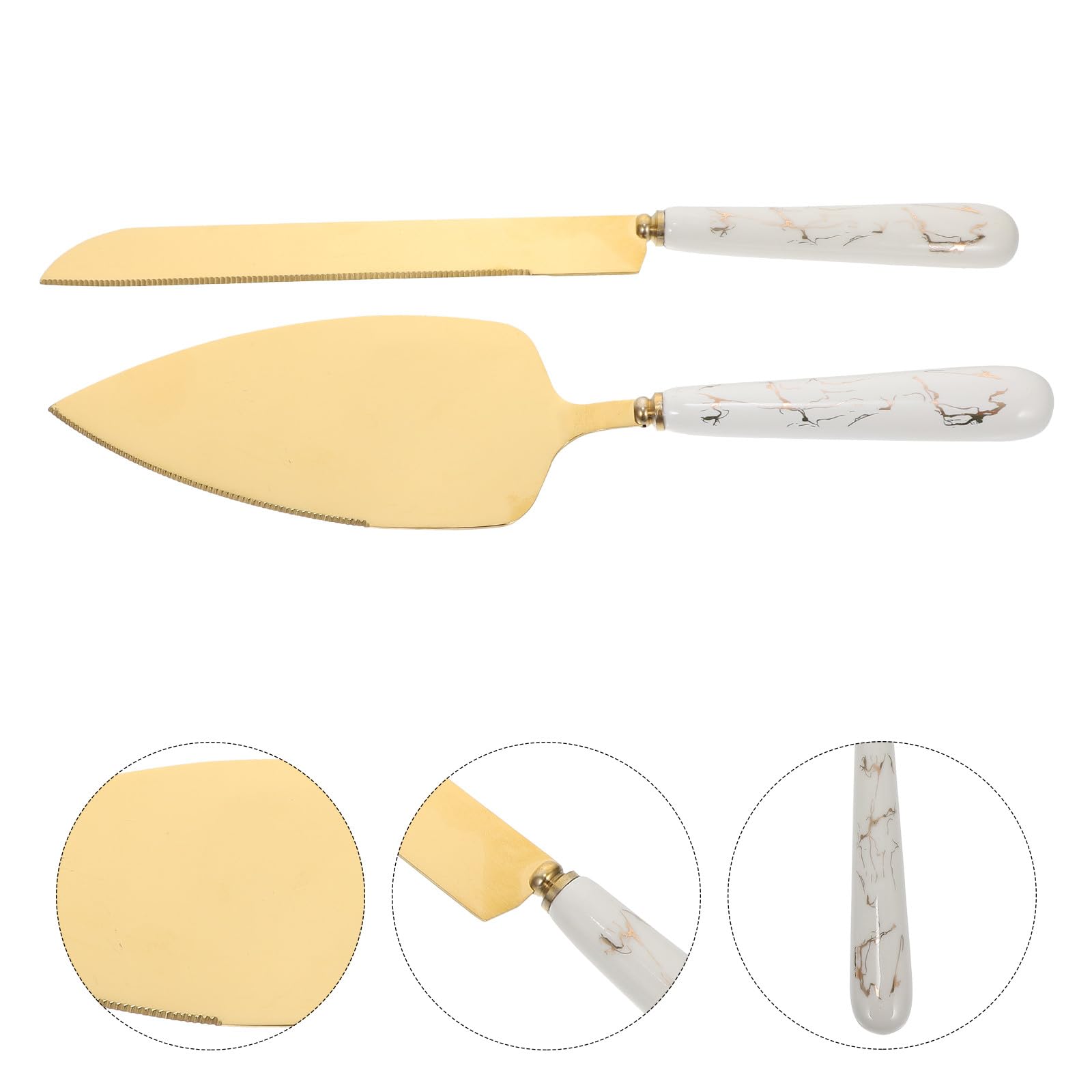 Espátulas Mango Antideslizante Juego de 2 para Tartas de Acero Inoxidable y Cerámica para Cortar y Servir Postres y Pan en Cocina y Repostería