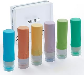Travel Bottles for Toiletries 3oz Tsa Approved Silicone Travel Size Containers Leak Proof Refillable Liquid Travel Accessories with Labels for Shampoo Conditioner(6Pack) (6Pack)