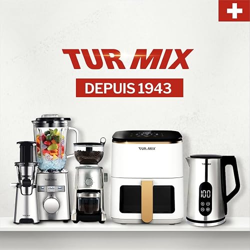 Turmix TX 590 espresso machine – stainless steel portafilter machine, 20 bar coffee machine with milk frother, 17 cm wide, 1350W, 1.1L water tank, heated cup tray - 7