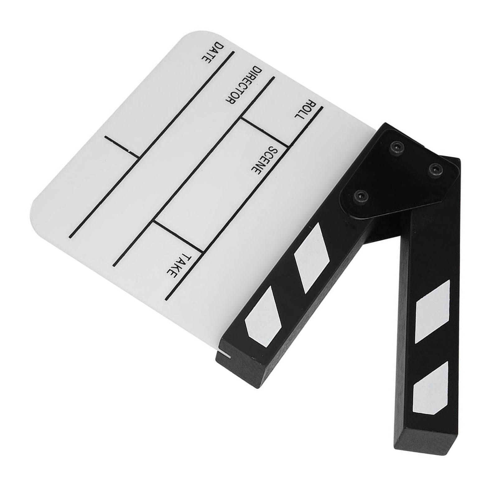 Mini Acrylic Clapper Board, Director Scene Film Cut Prop Action Board with Whiteboard Pen for Shoot PropsAdvertisementHome DecorationCosplayBackground (Black and White