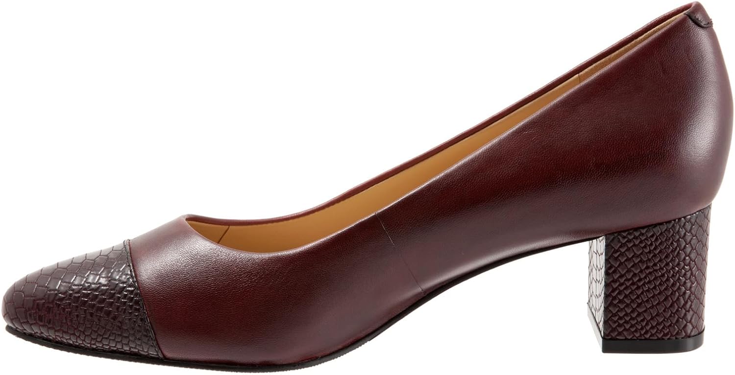 Trotters womens Kiki Pump, Burgundy, 11 Narrow US