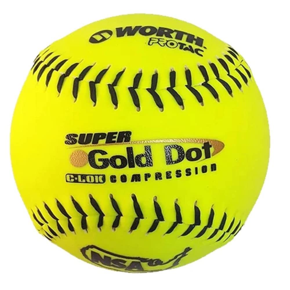 Worth | Slowpitch Softballs | NSA Approved | 12 Count | Multiple Options