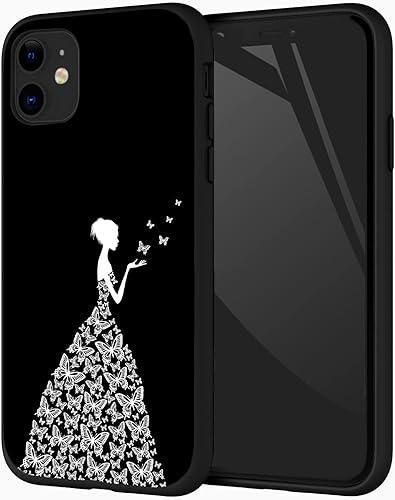 Miniatura 8 de Funda para iPhone 12, diseñada para iPhone 12 Pro, funda de TPU a prueba de golpes con suave antiarañazos de 6.1 pulgadas, diseño negro para iPhone