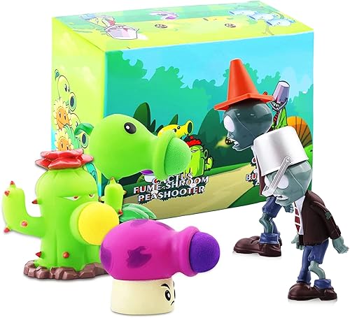 Maikerry 5 piezas de PVZ serie 2 juguetes personajes de muñeca de vinilo suave plástico duro puede lanzar figuras, grandes regalos para niños y