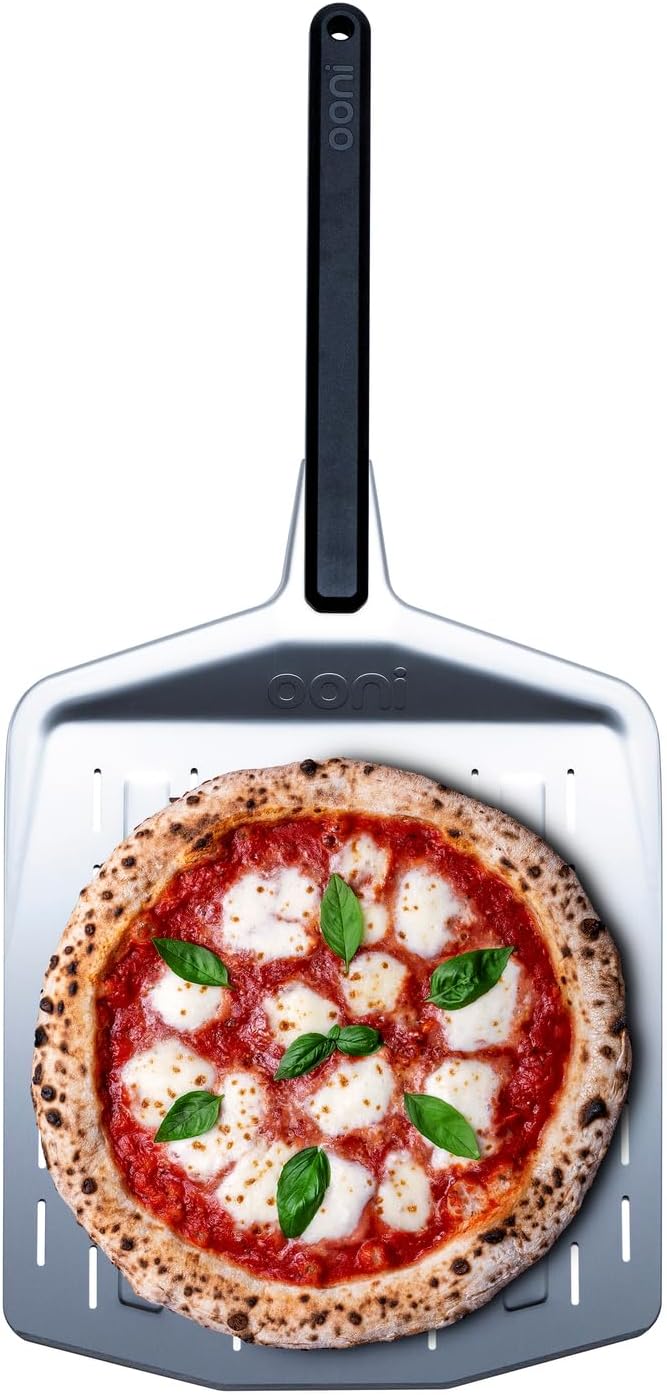 ooni 12” Perforated Pizza Peel – Metal Pizza Peel 12 Inch, Pizza Spatula Paddle, Lightweight Pizza Turning Peel with Long Handle, Pizza Oven Accessories, Pizza Tools, Rectangle Pizza Turner ooni 12” Perforated Pizza Peel – Metal Pizza Peel 12 Inch, Pizza Spatula Paddle, Lightweight Pizza Turning Peel with Long Handle, Pizza Oven Accessories, Pizza Tools, Rectangle Pizza Turner