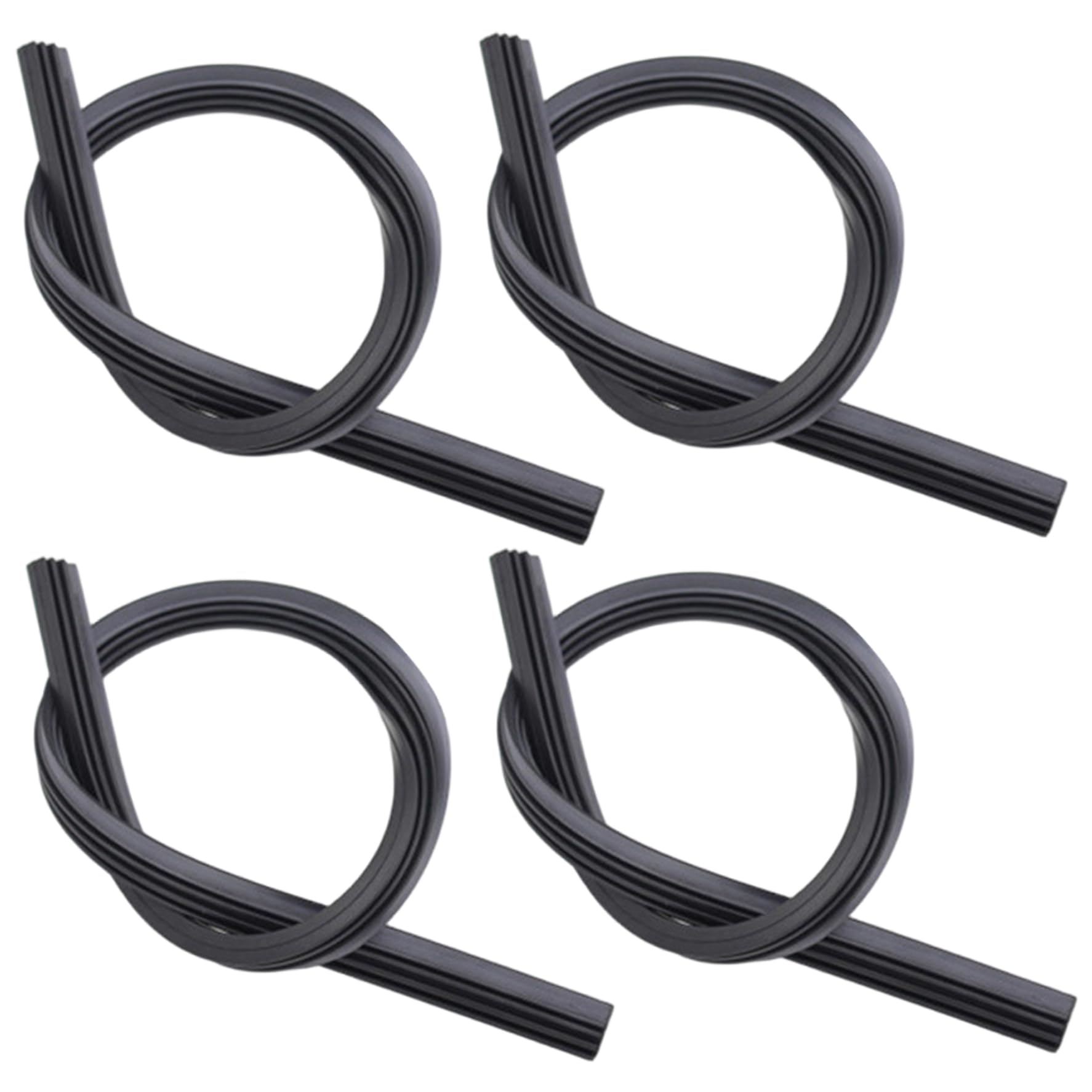 4PCS Wiper Blade Refills, 26 Inch 6mm Rubber Car Wiper Blades Inserts, Replacement Frameless Windshield Wipers Strip for Most Vehicle Buses Trucks Wind Shield Wipers for Car