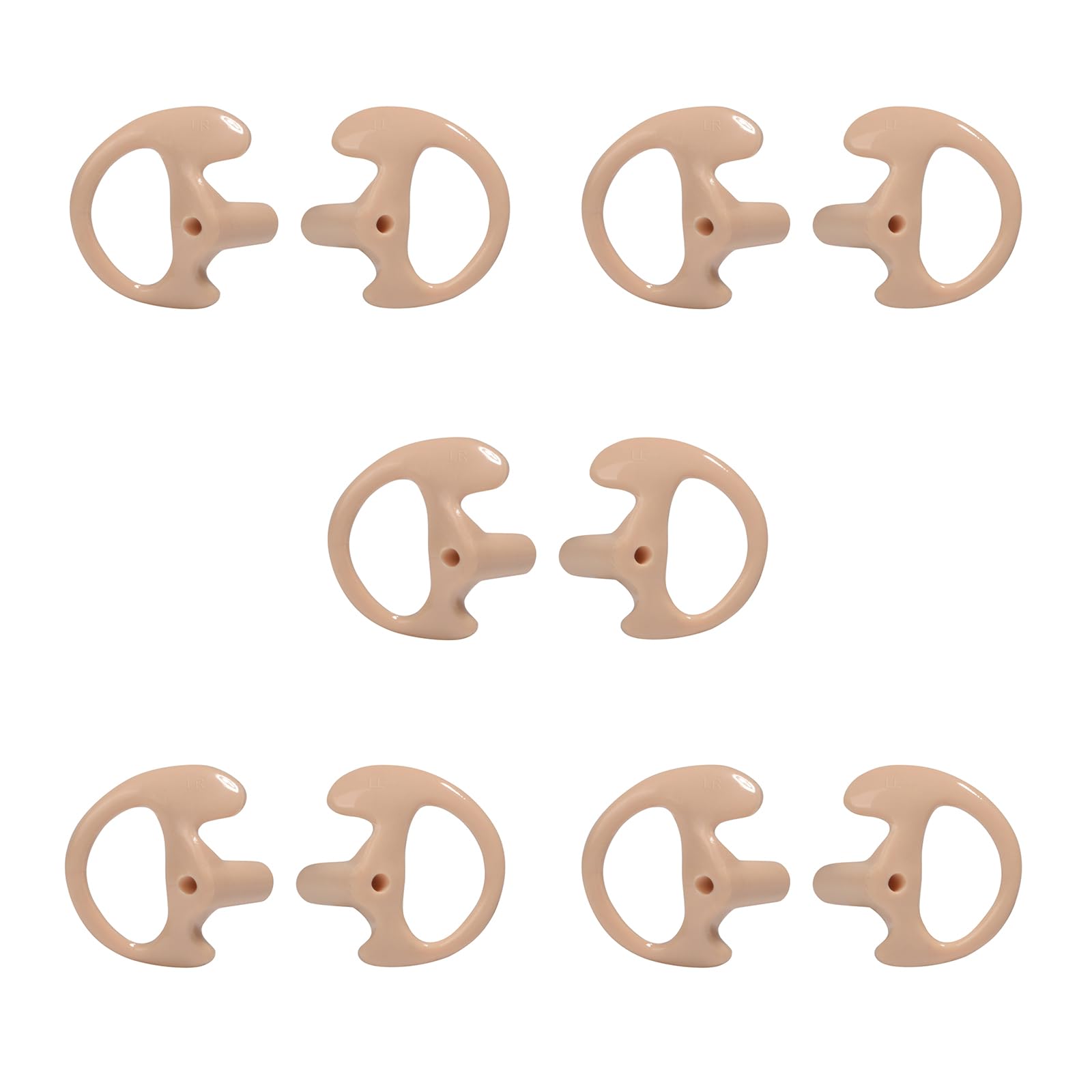 Replacement Soft Earmould Earpiece Earbud Air Acoustic Headset Earplug for Walkie Talkie Coil Tube Audio Kits,5 Pairs (Blue, Small) — view 11