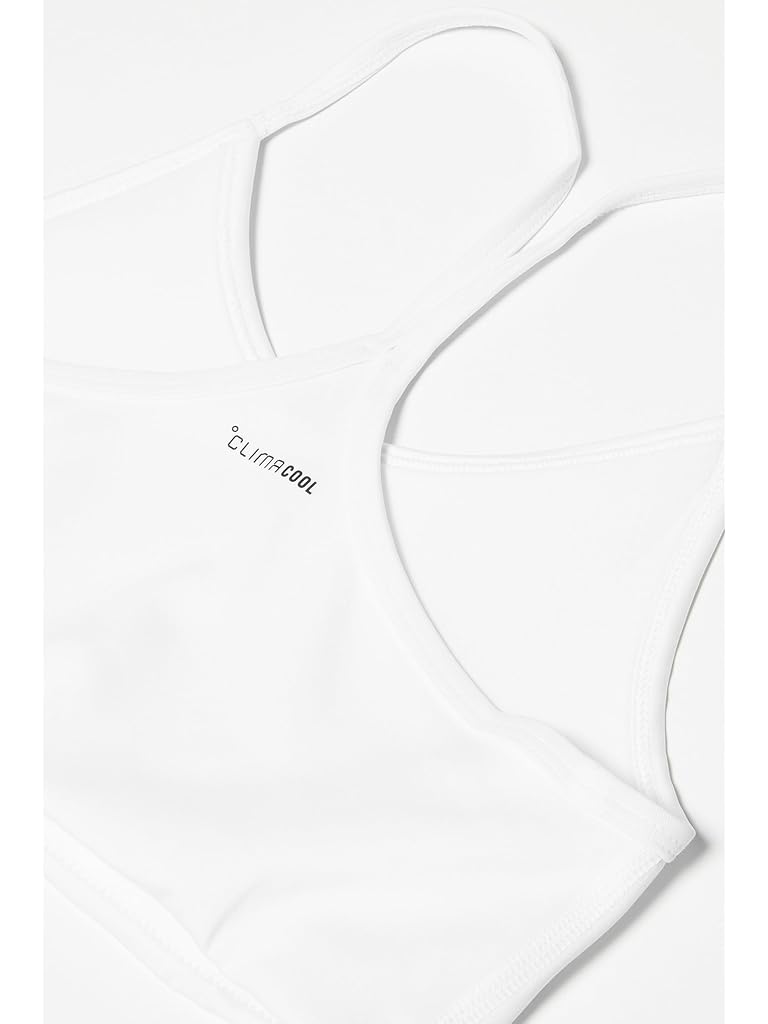 White adidas Padded Y Back Bra (Big Kid)