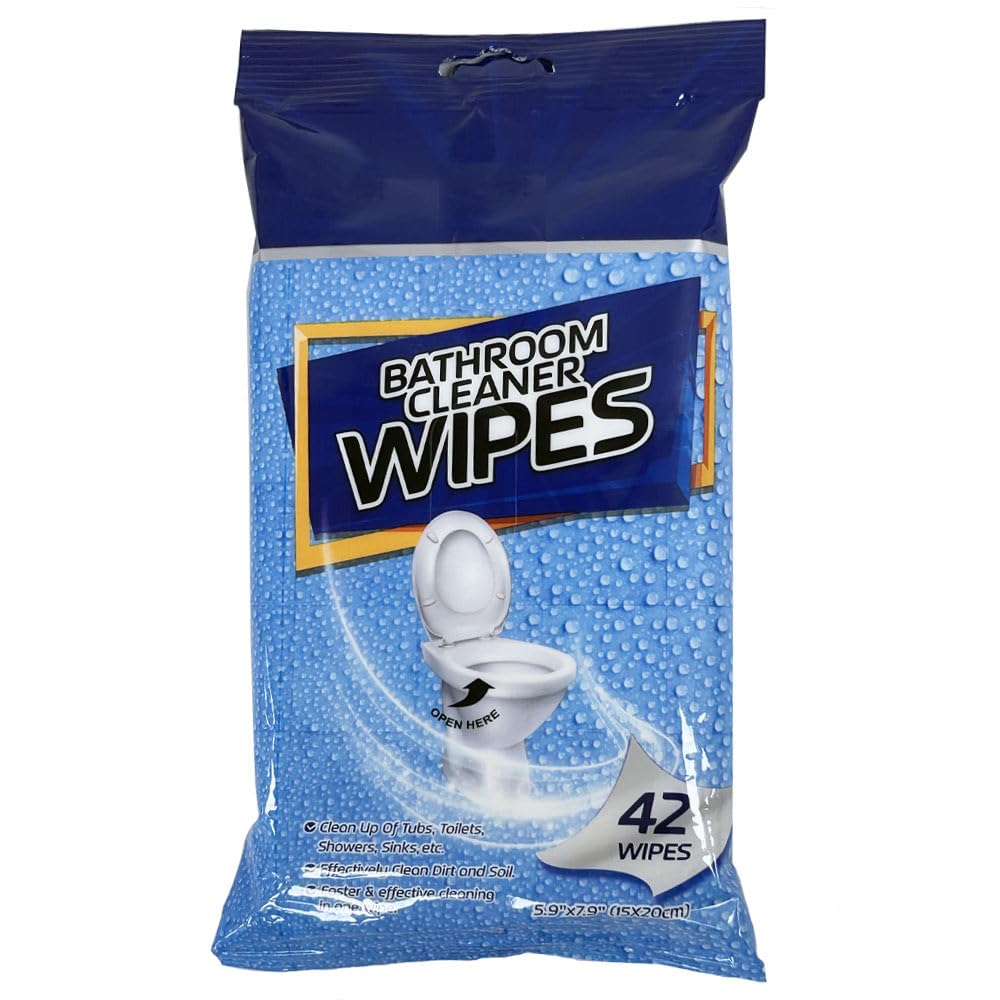 42ct Bathroom Cleaning Wipes Surface Cleaner Multi Purpose Clean Home 5.9