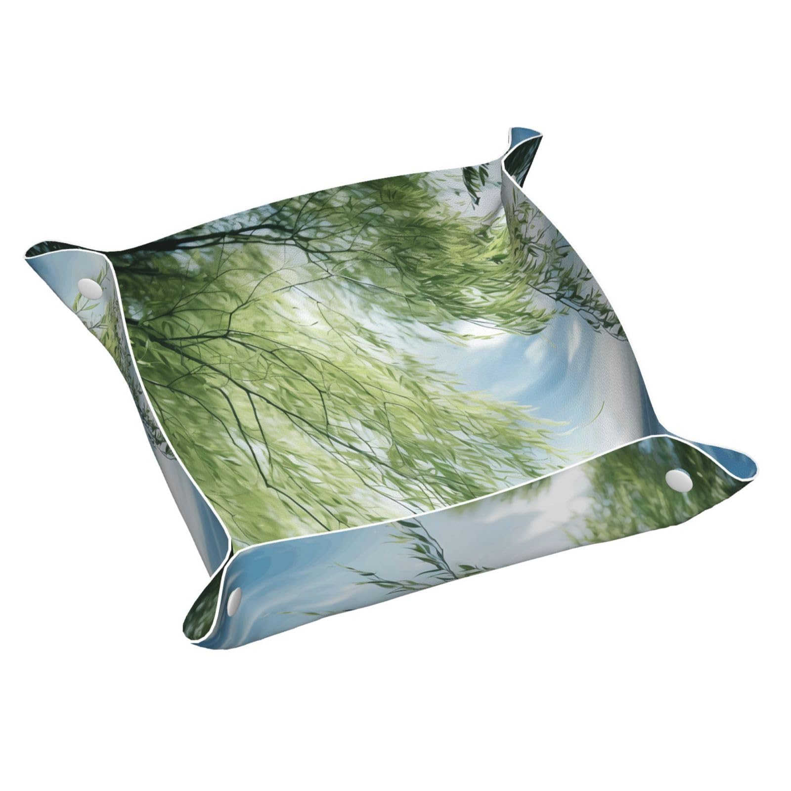 Willow Wadding Printed Medium Storage Tray - A Helpful Tool for organizing Jewelry, Keys, Stationery, and Other Small Items.