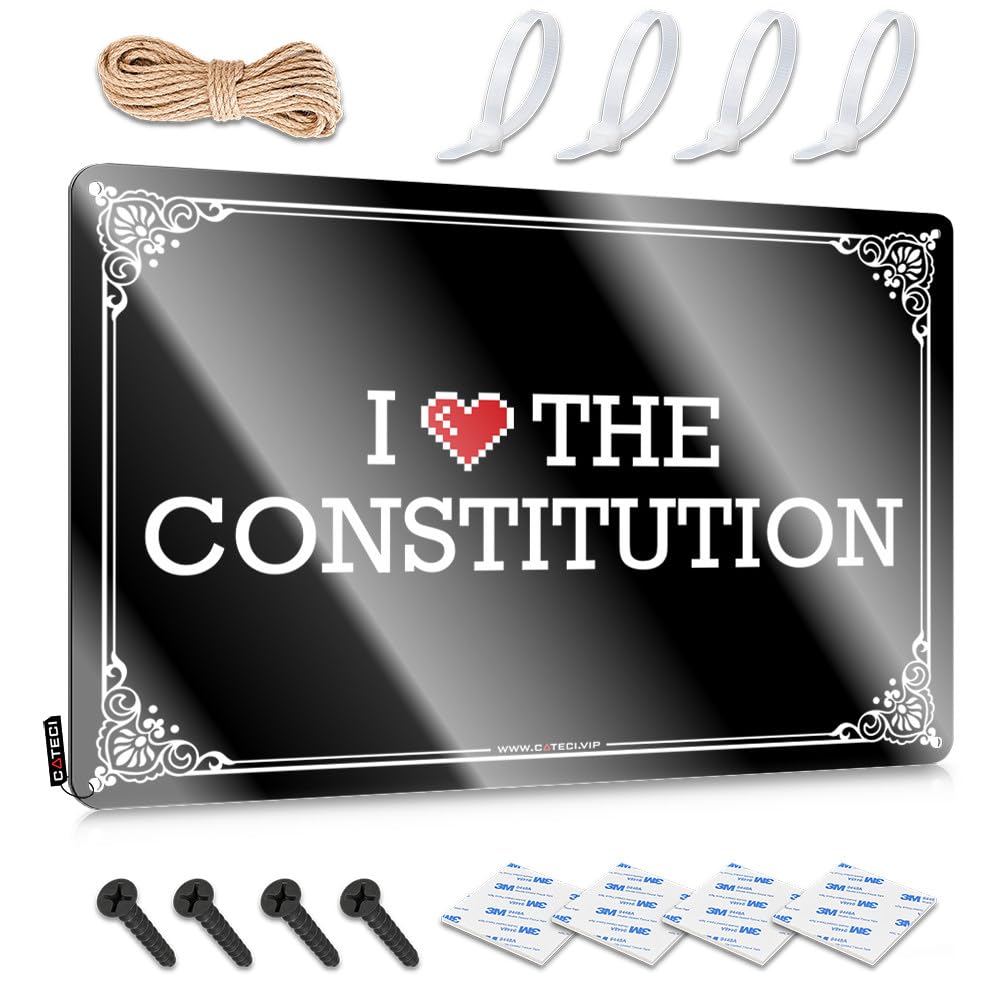 Funny Vintage Signs Unique Tiki Decorations Home Decor - I Love The Constitution Nice Rustic Style Artwork For Backyard Bar(20X30CM)
