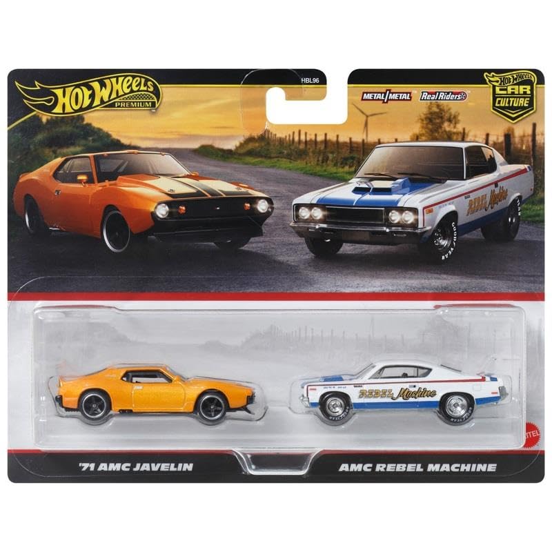 ホットウィール '71 AMC ジャベリン ヴィンテージ レーシング 1:64 Hot Wheels Premium Car Culture 2'li Paket 71 AMC JAVELIN
