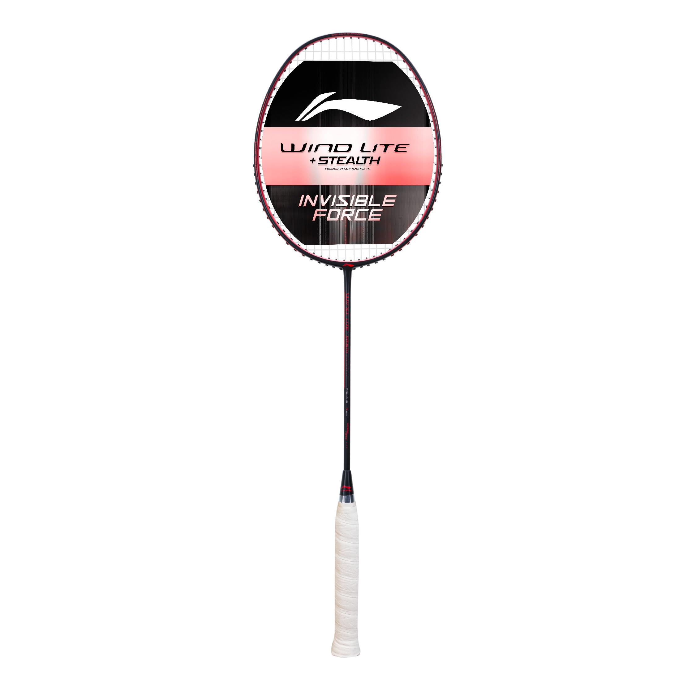 Li-Ning Wind Lite Stealth Carbon Fibre Strung(Black/Red) Racket With Free Full Cover-picture-16