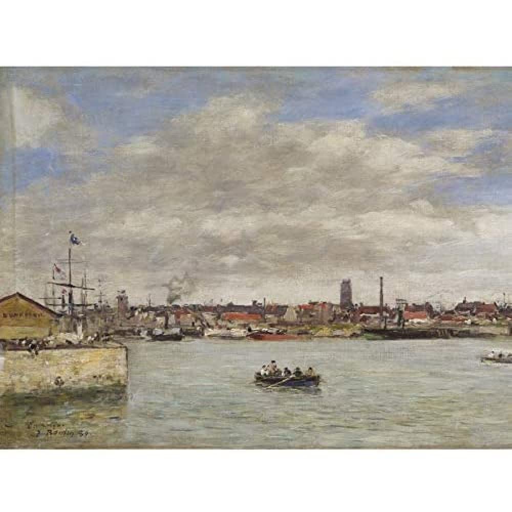 Artery8 Eugene Boudin Dunkerque 1889 Painting Unframed Wall Art Print Poster Home Decor Premium