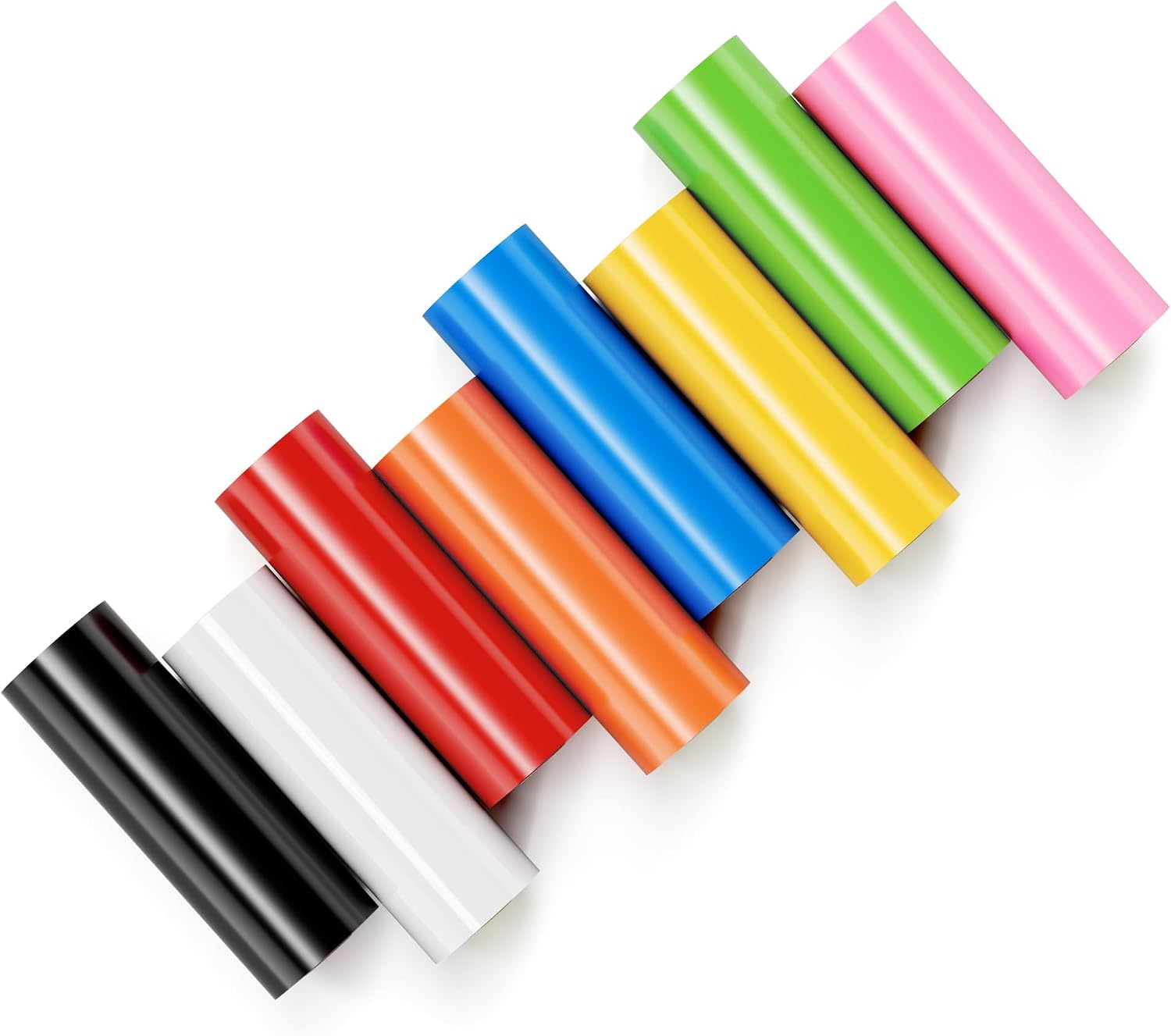 Likcut Permanent Vinyl for S501, Compatible with Cricut Cutting Machine, 4.5in x 6ft Durable Outdoor Use PET Backing Adhesive Vinyl, 8 Assorted Colors Roll Crafting Supplies