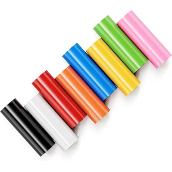 LIKCUT Vinyl Plotter Film 11.43 cm x 183 cm 8 Rolls | Plotter Film Self-Adhesive for Mini Plotter, Self-Adhesive Film for Sti