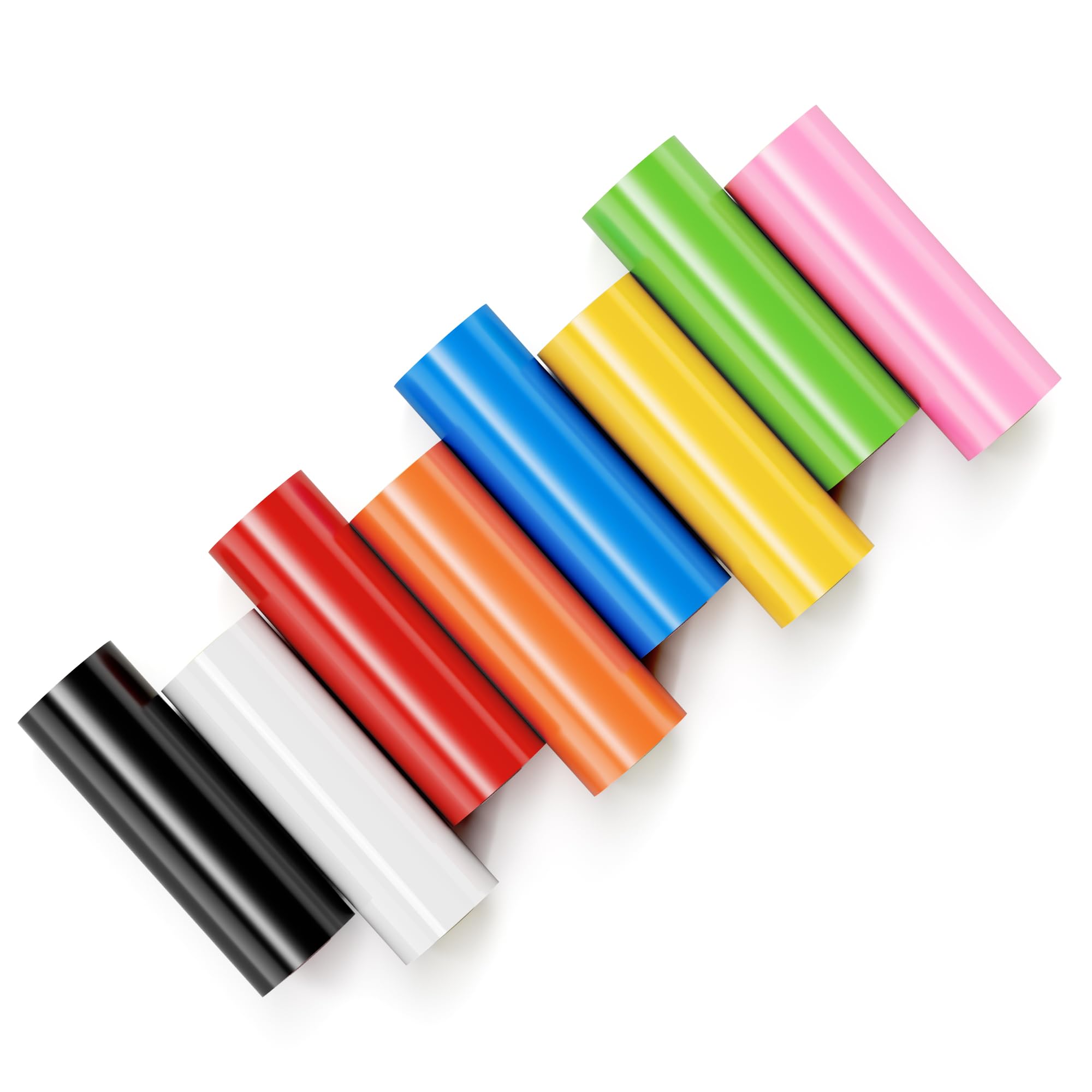 LIKCUT Permanent Vinyl 4.5" x 6FT, 8 Assorted Colors for Home Decor, 8 Roll