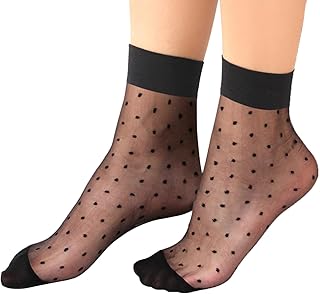 شارمين شرابات شفافة ومنقوشة بطول الكاحل للنساء