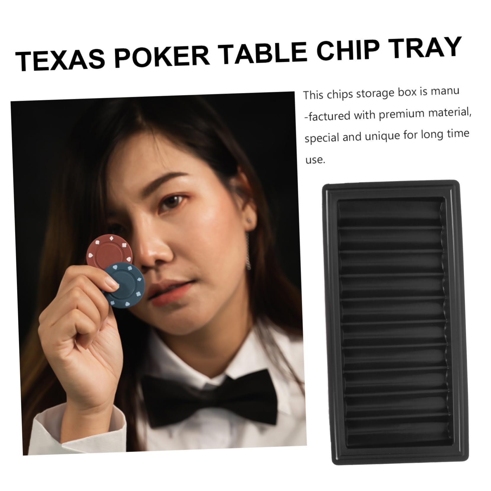 ifundom Card Holder Tray Poker Chip Holder Lightweight Poker Chip Organizer Poker Chip Storage Box for Home