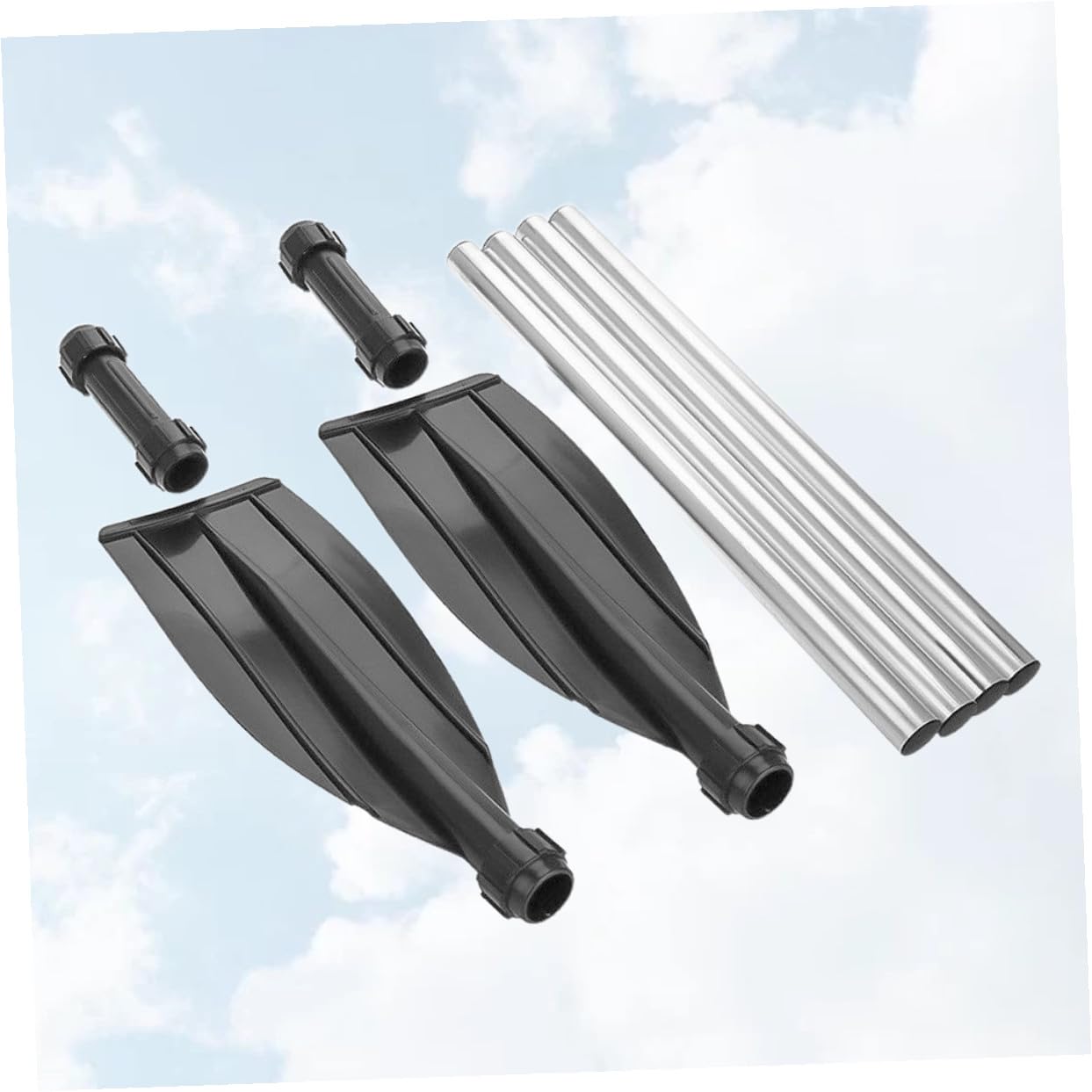Abaodam Doppelend 210cm aus Aluminiumlegierung Abnehmbar Kajakpaddel mit Gerippten Blättern für Kajak Kanu und Schlauchboot