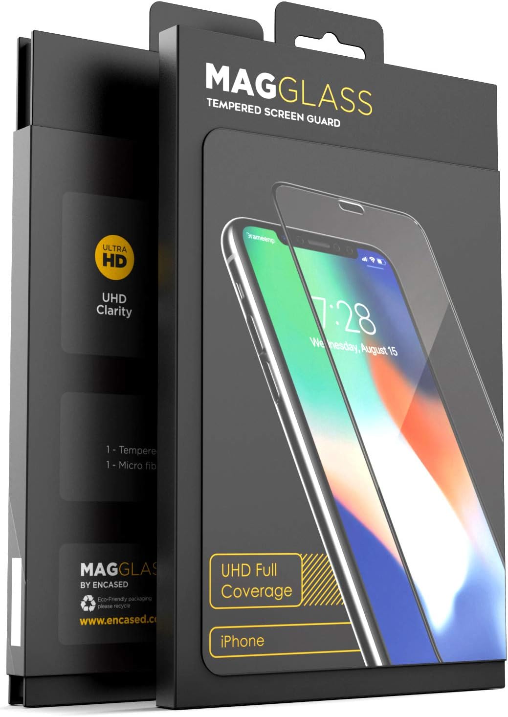 Magglass iPhone 11 Pro Max/iPhone Xs Max Full Coverage Screen Protector, (Shatterproof) Case Compatible Tempered Glass Full Adhesive Glue Edge to Edge Coverage Phone Screen Guard