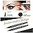 evpct 4in1 Star Flowers Hearts Moon Face Stamps Eyeliner Makeup Set, Black Colored Liquid Winged Wing Eyeliner Stamp Wingliner, Waterproof, Star Eye Liner Stamp Figures Tool