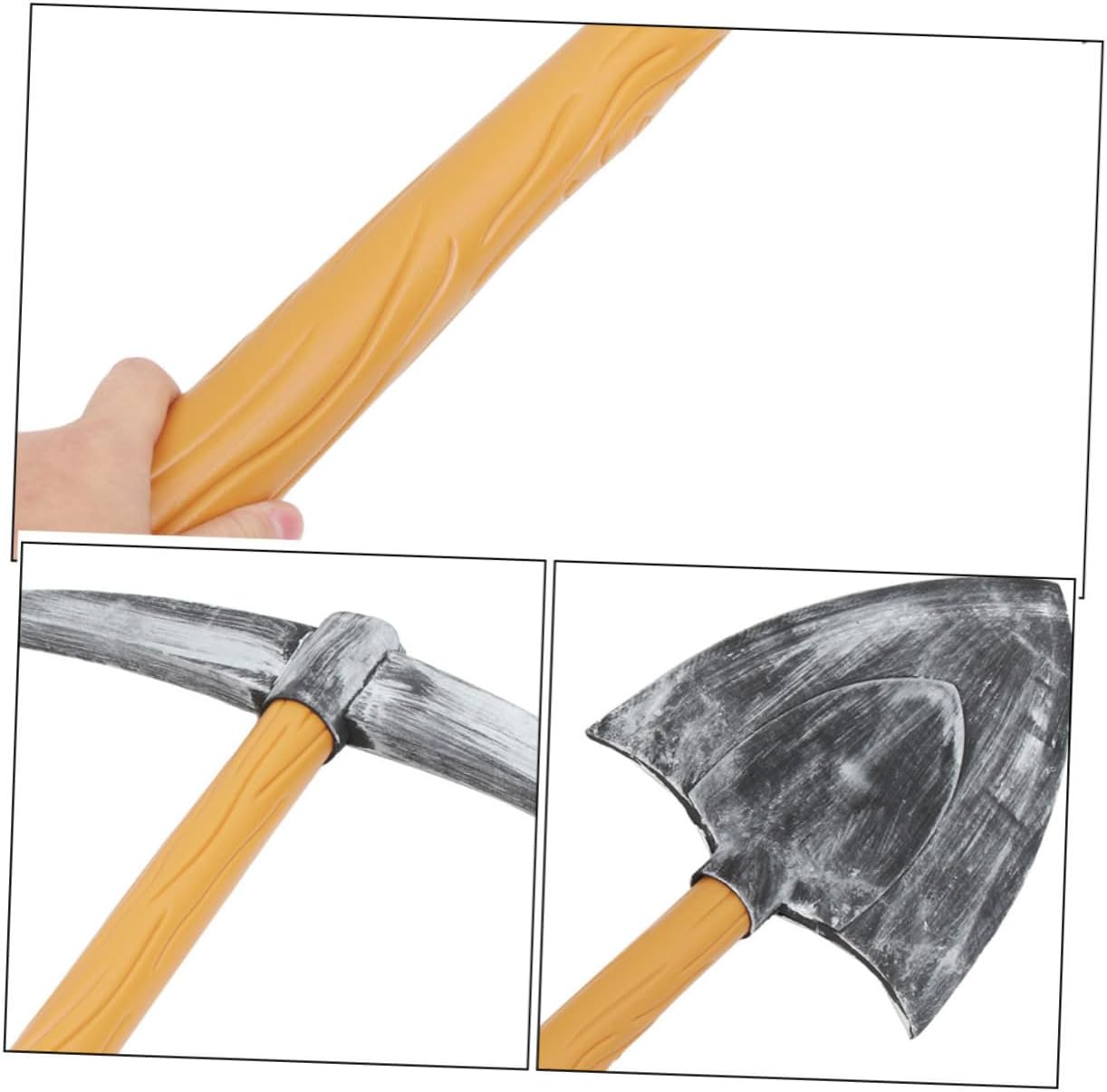 Toddmomy Pickaxe Spade Prop Set 2Pcs Foam Toy Tools for Party Photo Booth Stage Performance and Costume Accessories 19.29X16.53X1.77In