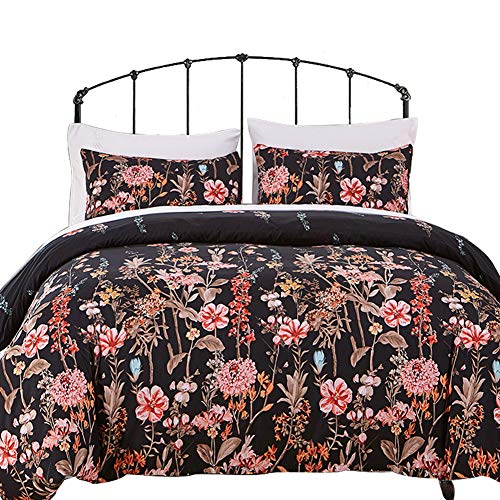 HOTNIU Sets de Housse de couettes 135 x 200 cm + 1 Taies d'oreillers 50 x 75 cm Parure de lit en Microfibre pour 1 Personne, Pattern #2010 Cover