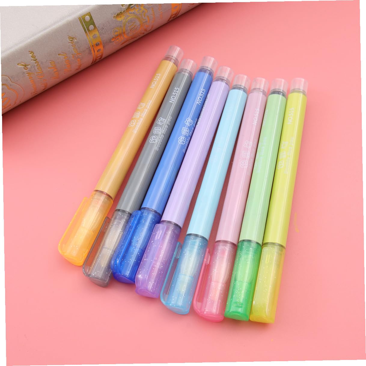2 Scatole Pennarelli Fluorescenti Contorno Colorati per Disegno e Cancelleria Linee Lisce e Impugnatura Ergonomica per Progetti Scolastici e Artigianato