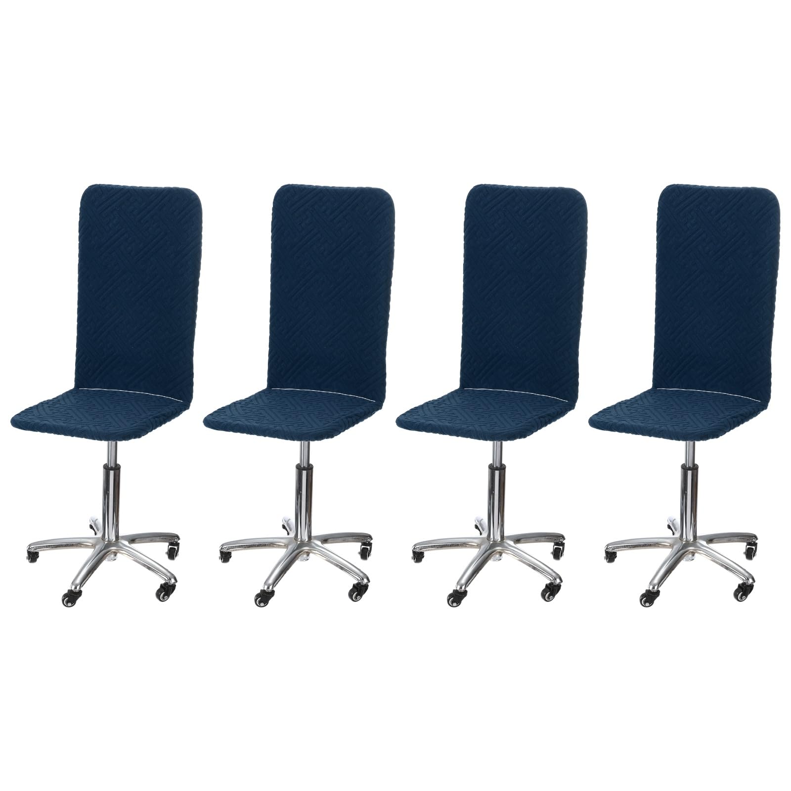 Housse de tabouret de bar lavable bleu marine extensible lot de 4 pièces