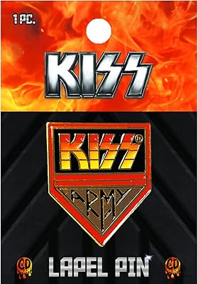 C&D Visionary Kiss Army Metal Lapel Pin, Red, Yellow, Gold