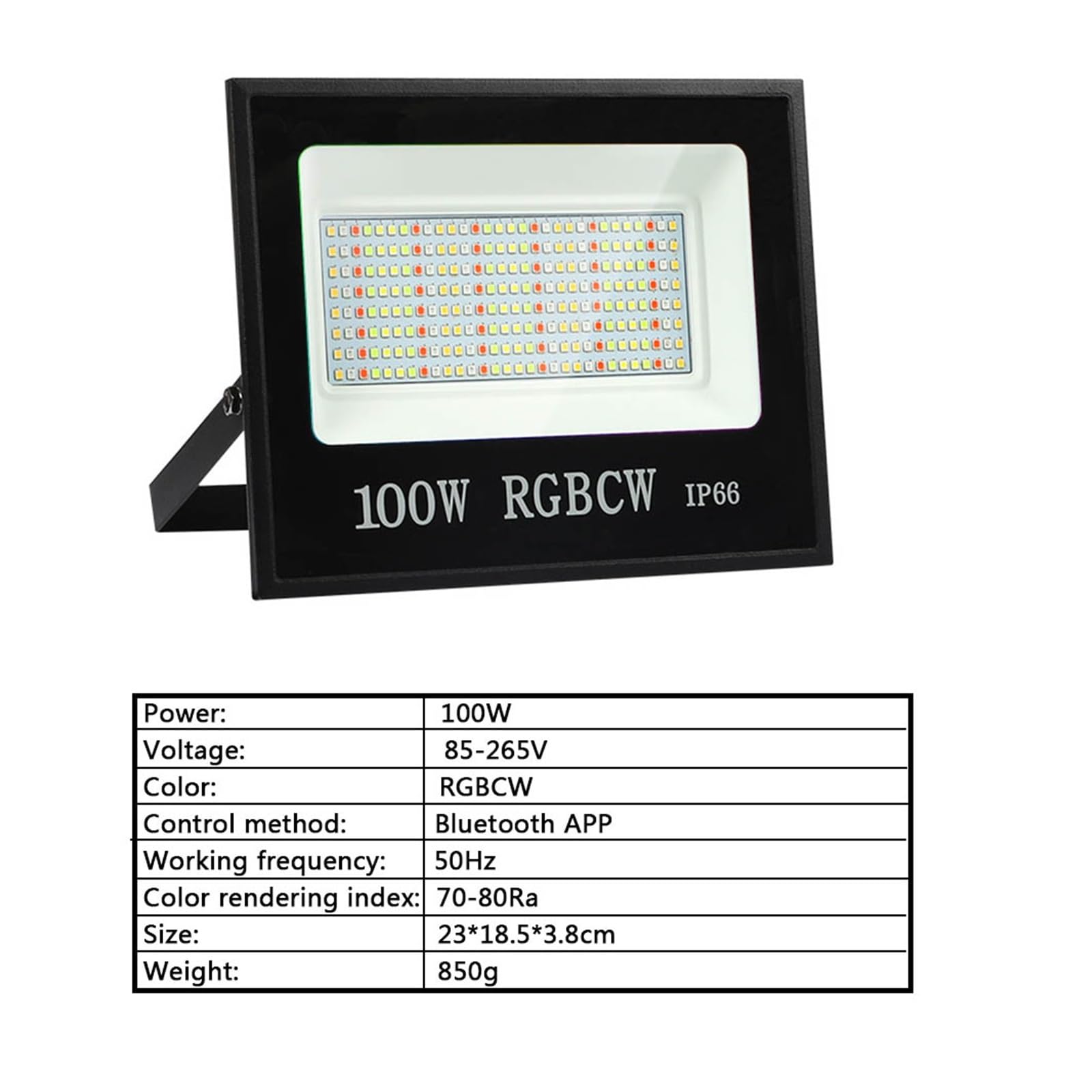 Reflektor LED RGBCW Intelintny Reflektor Reflektor Zewnętrzny 30W 50W 100W Wodoodporny Tuya Kontrola Aplikacji(100W RGBCW Smart)