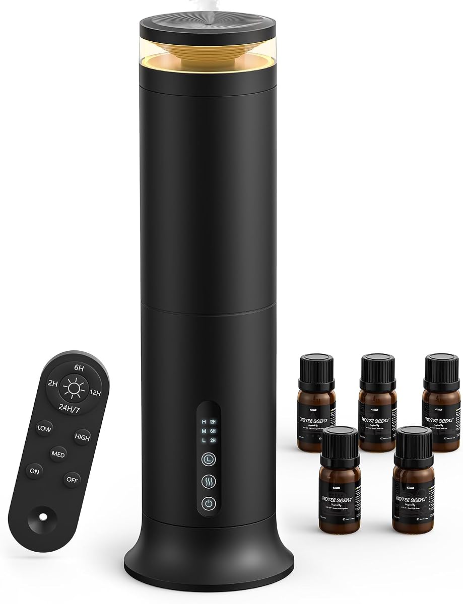 XEITIN Tower Waterless Diffuser with 5 Hotel-inspried Scent Oil Set