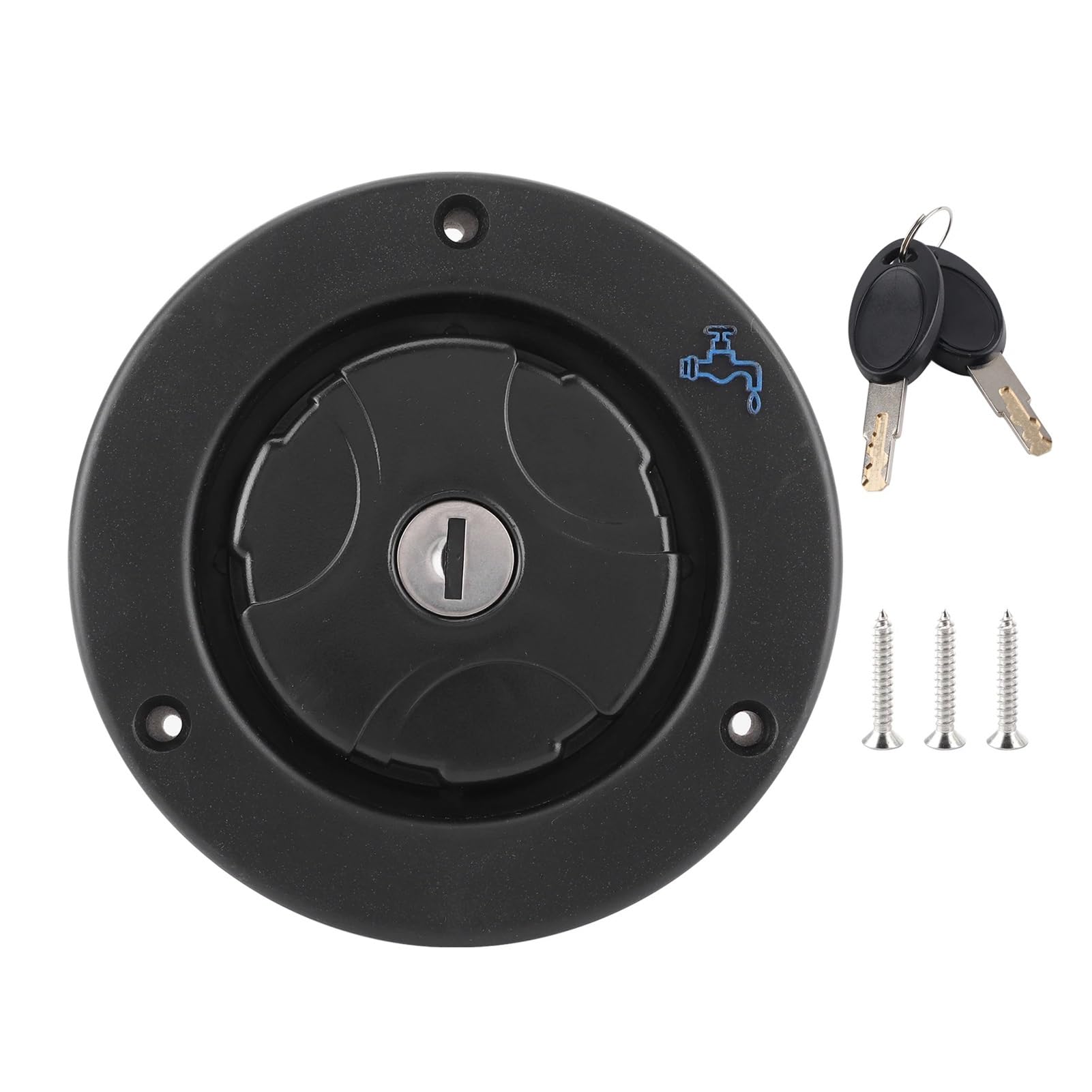 Edede One Color Freshwater Inlet Lockable Leakproof Water Filler Cap For Door Plate With 30-40Mm Rv Caravan Motorhome Accessories