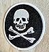 Jolly Roger Embroidered Patch Pirate Skull Crossbones Iron-On Poison Emblem