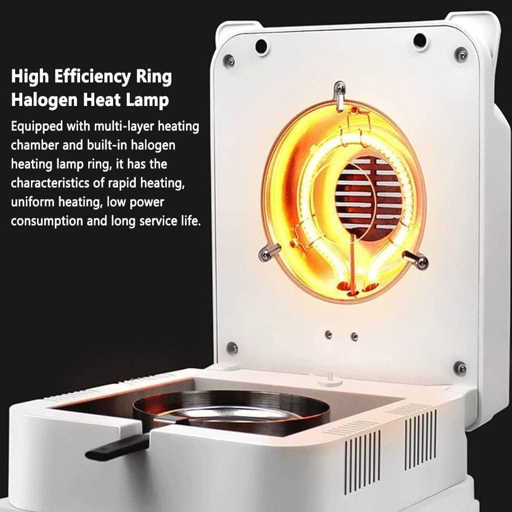 Analizator wilgoci, elektroniczny precyzyjny tester do ziaren, proszków, ziół, herbaty, mięsa - halogenowy miernik wilgotności, zakres ważenia 0,005-100 g