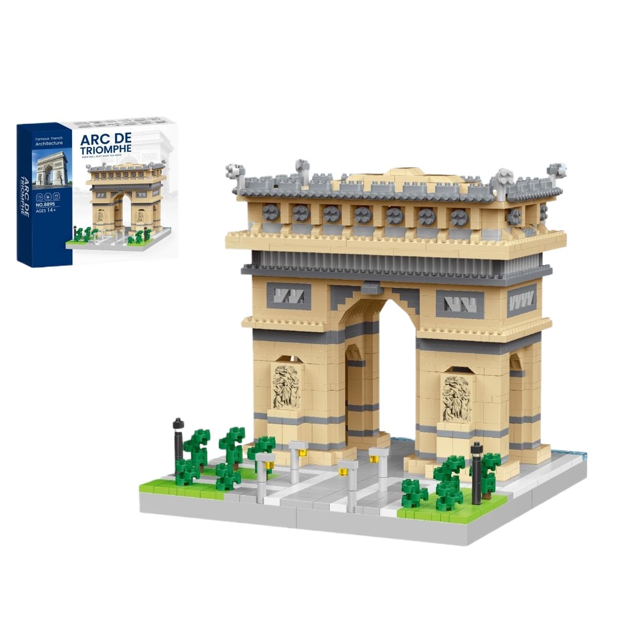 Yozelux Arc de Triomphe Building Blocks Set, World Famous Architectural Kit