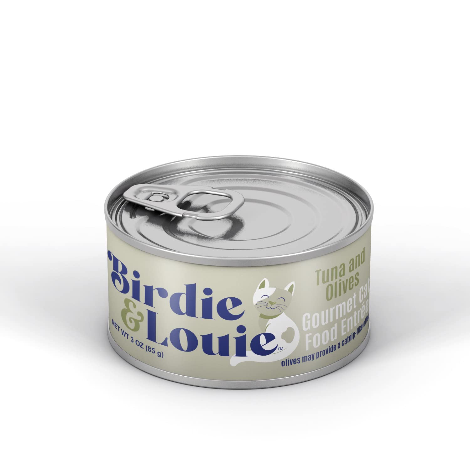 Birdie & Louie Tuna and Olives Wet Cat Food Gourmet Entrees, Flakes in Broth, 3 Oz (36 Cans)
