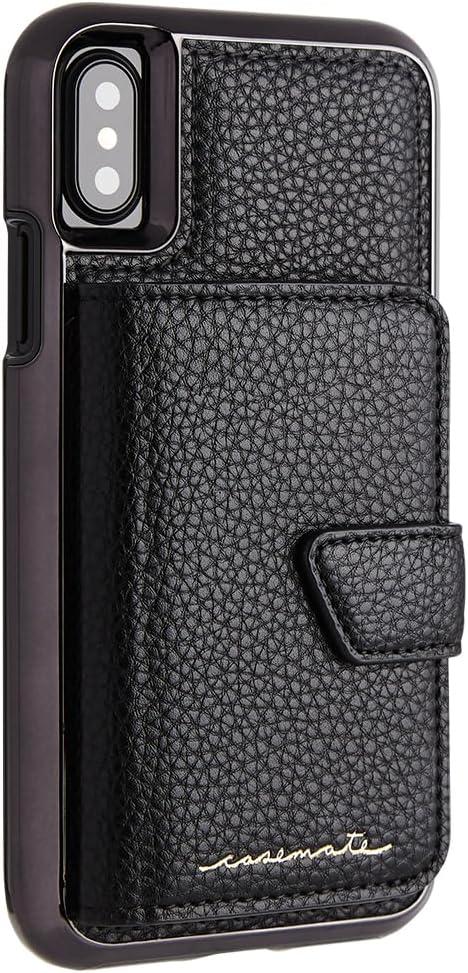 Case-Mate iPhone X Case - Compact Mirror - Black - Holds 4 Cards - Protective Design for Apple iPhone 10 - Black image 4