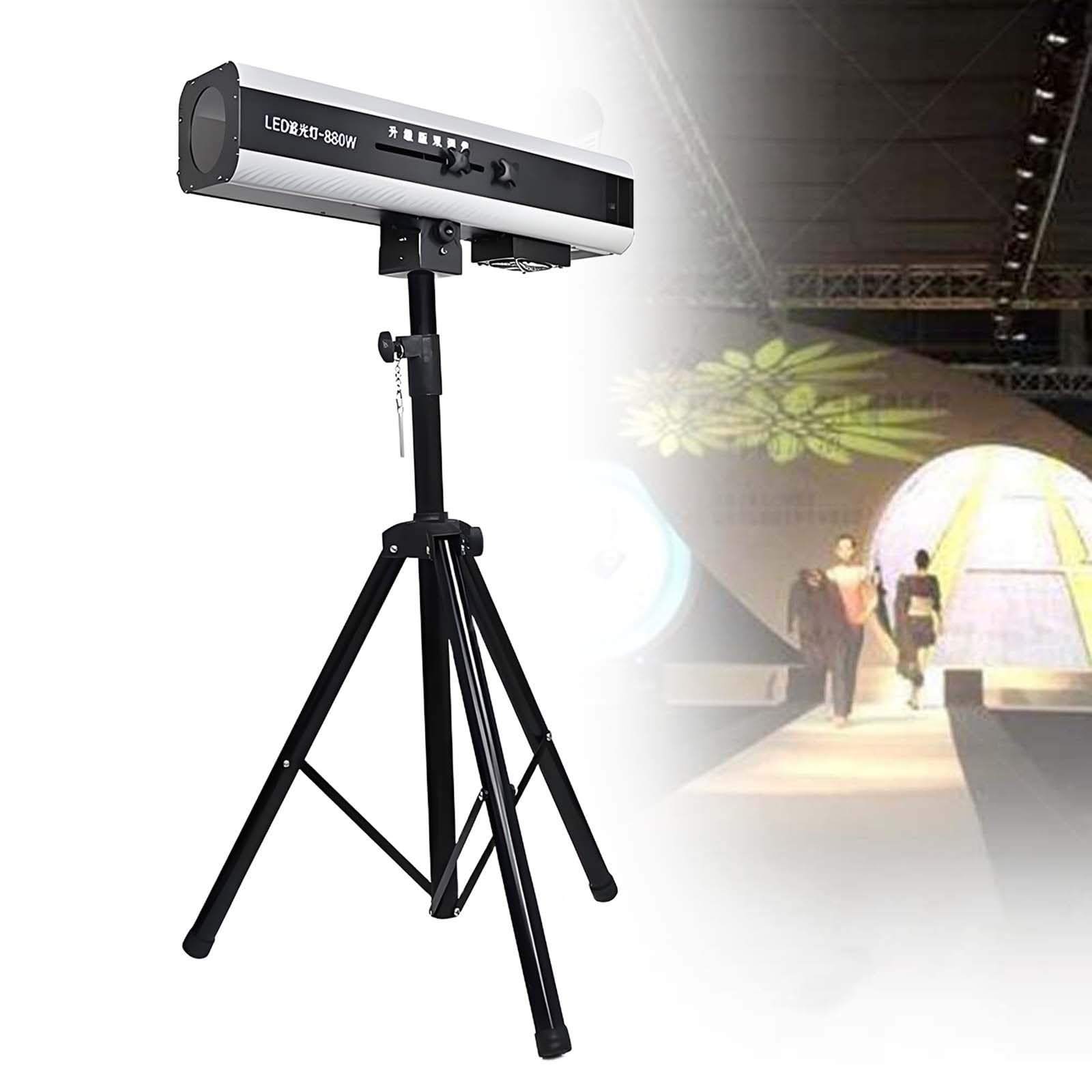 880W Follow Spotlight for Stage, 6 Color Adjustable Aperture & Manual Dual Zoom, 10° - 60° Beam LED Follow Stage Spot Light Focused Lamp with Tripod Mount