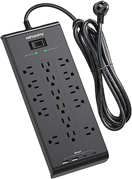 36% off: Power Strip 10 Ft, HANYCONY Surge Protector with 16 Outlets 4 USB Ports(2 USB C), …