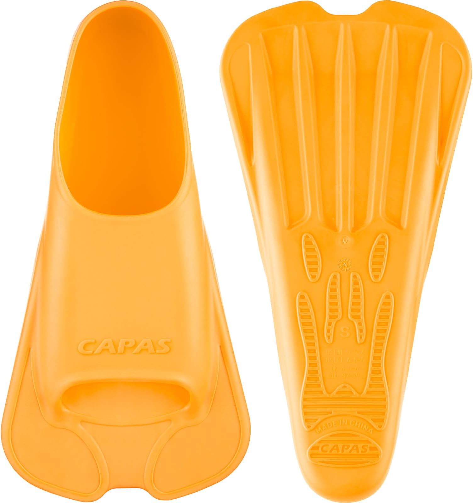 Swim Training Fins Comfortable Silicone Swimming Flippers Short Blade Build Leg Strength (Orange, XXL (US Male 11.5-13 US Female 12.5-14))