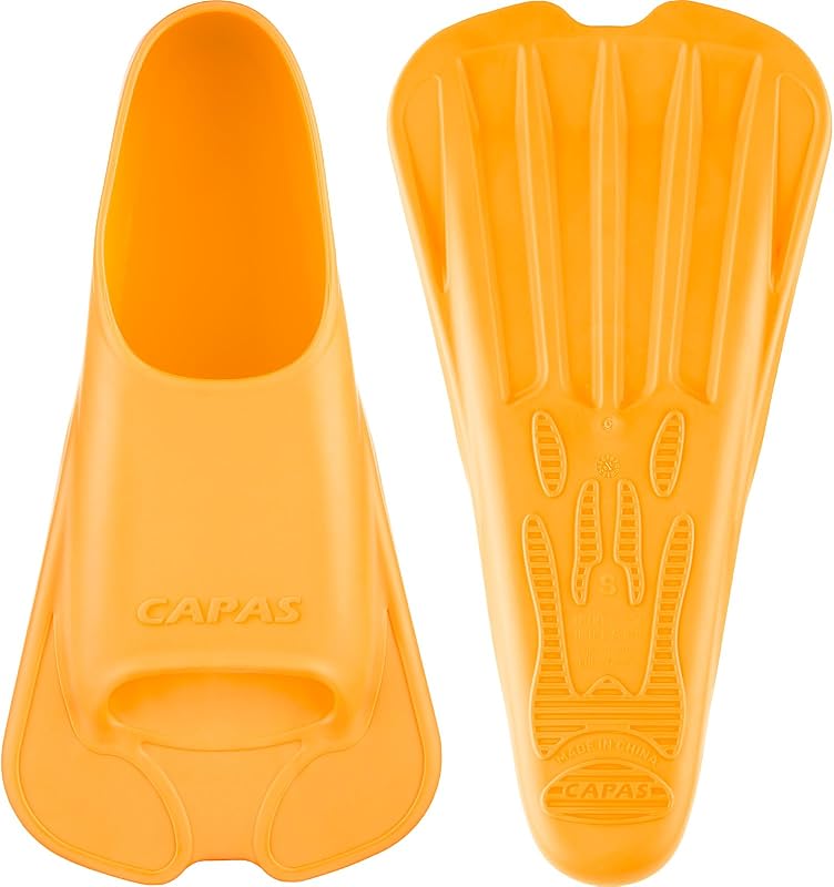 Aletas de entrenamiento de natación CAPAS, aletas de natación de hoja corta con bolsa de malla | Cómodas aletas flotantes para adultos, hombres, mujeres, nadadores de todos los niveles, fortalecen las piernas y mejoran la flexibilidad del tobillo