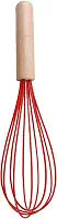 BATEDOR DE CLARAS SILICONE VERM C/CABO MADEIRA 25,5X6X6CM - CM48