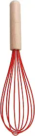 BATEDOR DE CLARAS SILICONE VERM C/CABO MADEIRA 25,5X6X6CM - CM48