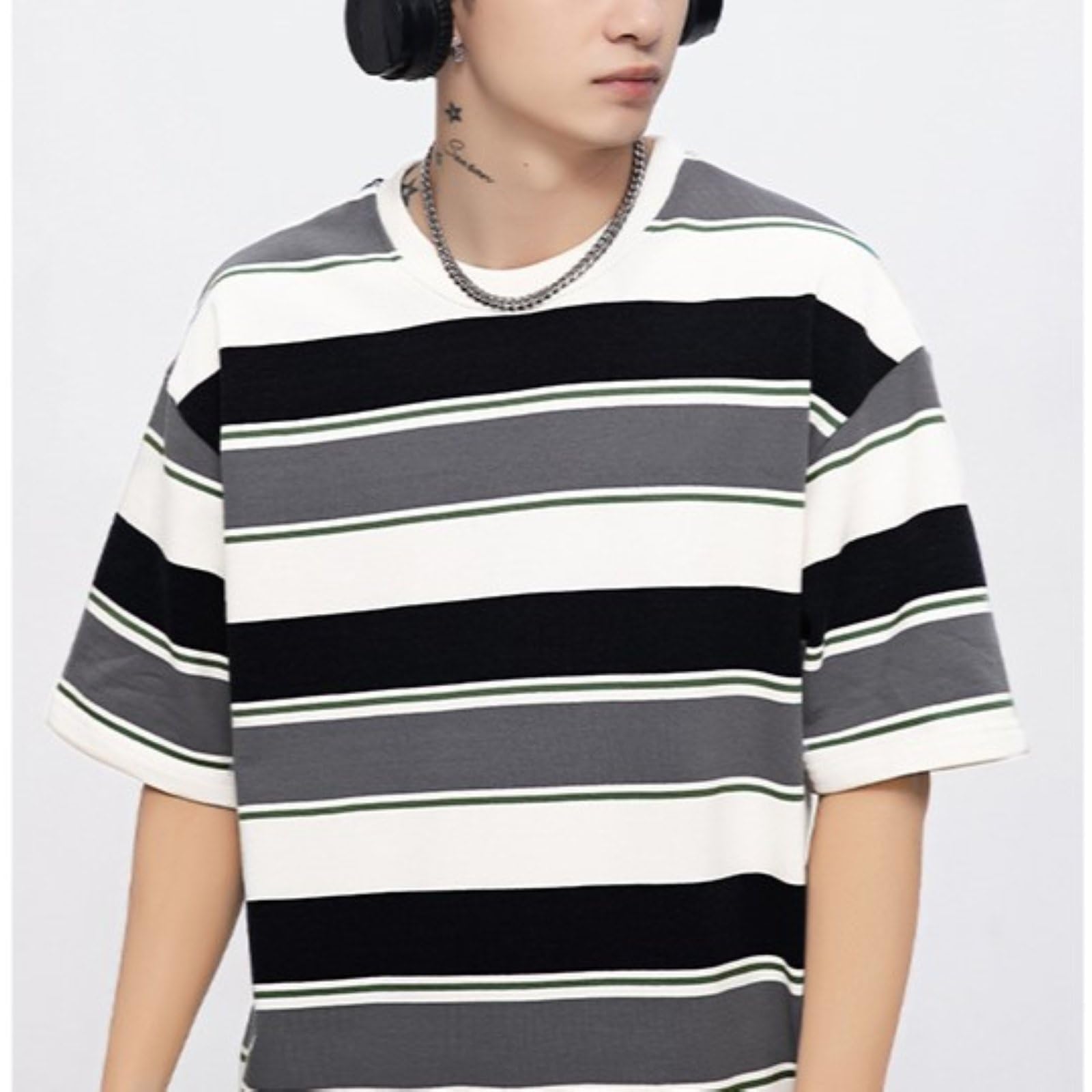 Letnie T-Shirty Dla Mężczyzn Wakacyjne Plażowe Codzienne T-Shirty Topy Modna Kontrastowa Koszula W Stylu Vintage