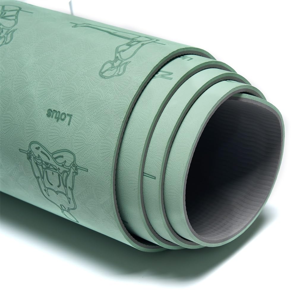 Fitnessmatte Yoga-Matte 183 x 61, rutschfeste Übungs-Fitnessmatte for Pilates-Gymnastikmatte, Fitnessgeräte