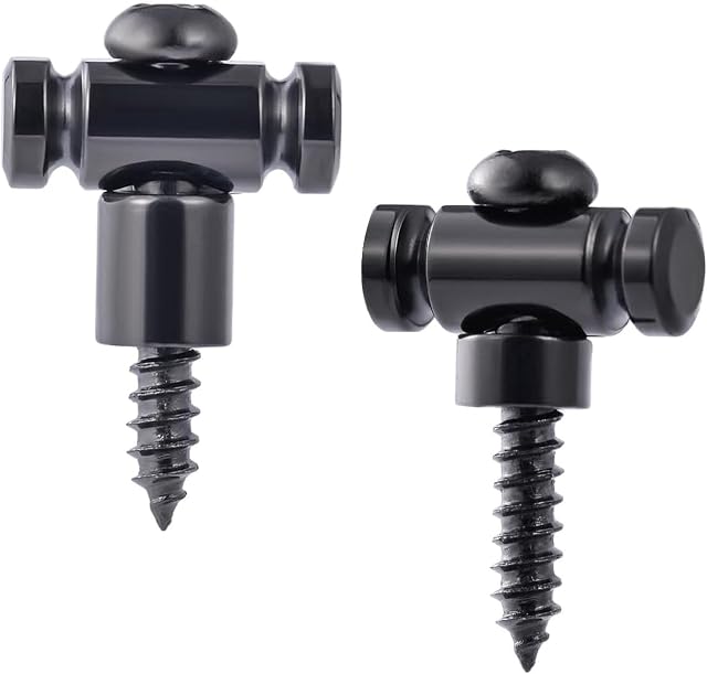 2 PCS Restaurants pour cordes de guitare, Arbres à cordes pour guitare électrique, Restaurers pour chaînes de guitare en métal noir, Guide pour barres de cordes de Roller Accessoires pour guitare de remplacement